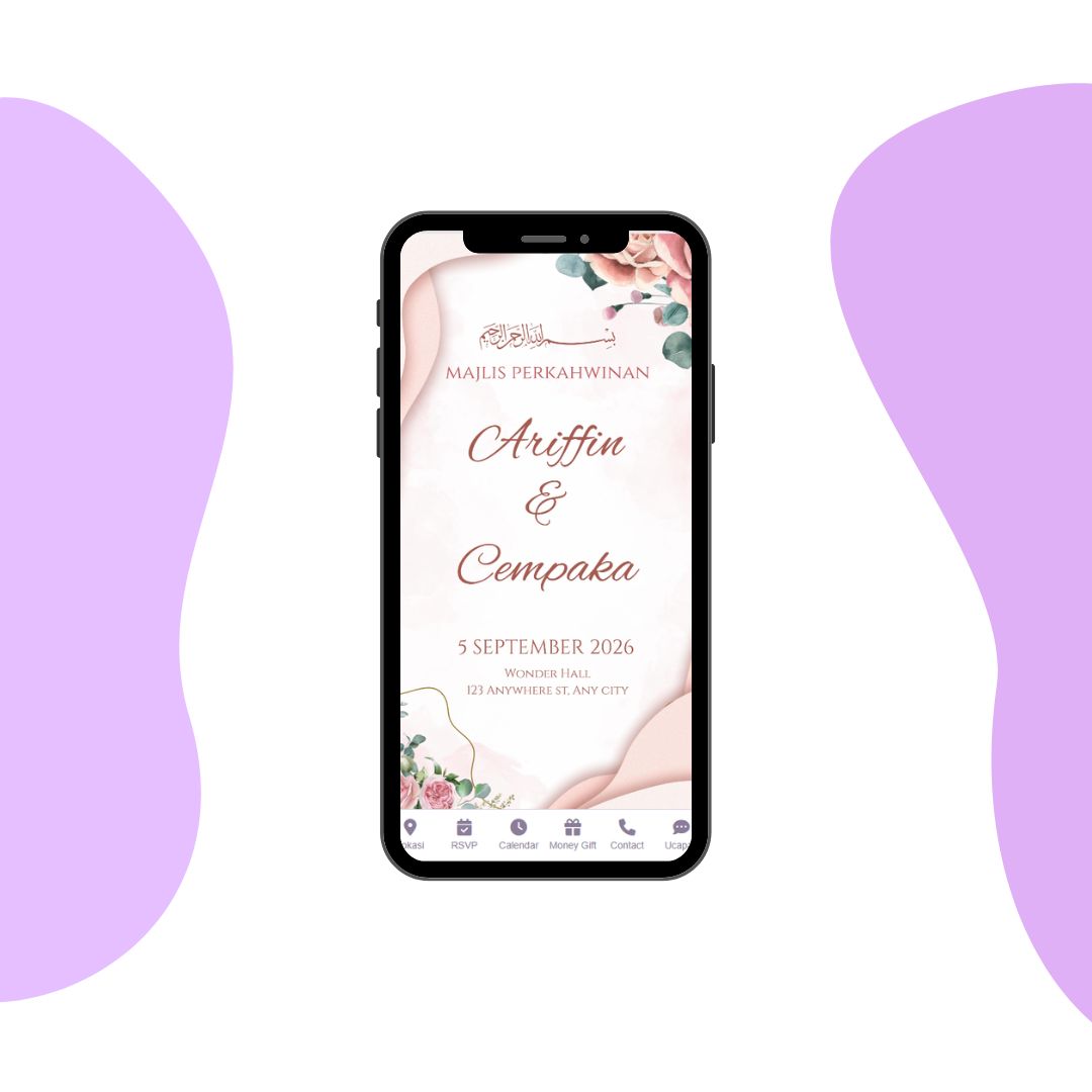 Templat Floral Pink Pastel